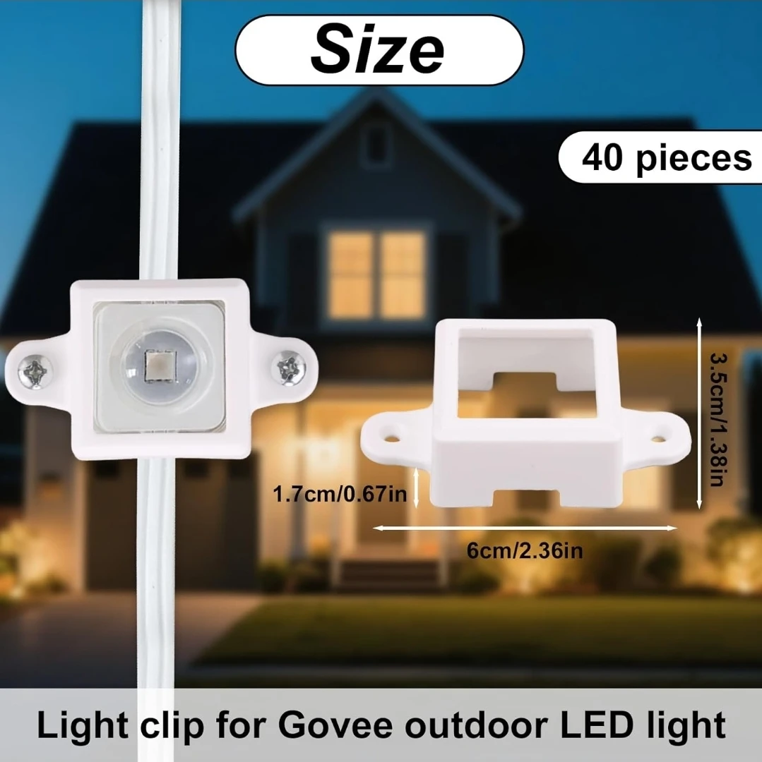 Lyreh 40pcs String Light Mounting Clips - NEW - photo 3