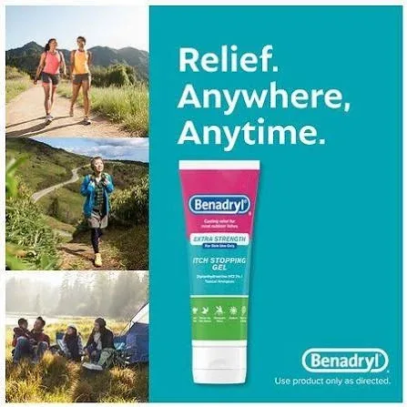 Benadryl Itch Relief Gel Big Size Brand New image indicator(4)