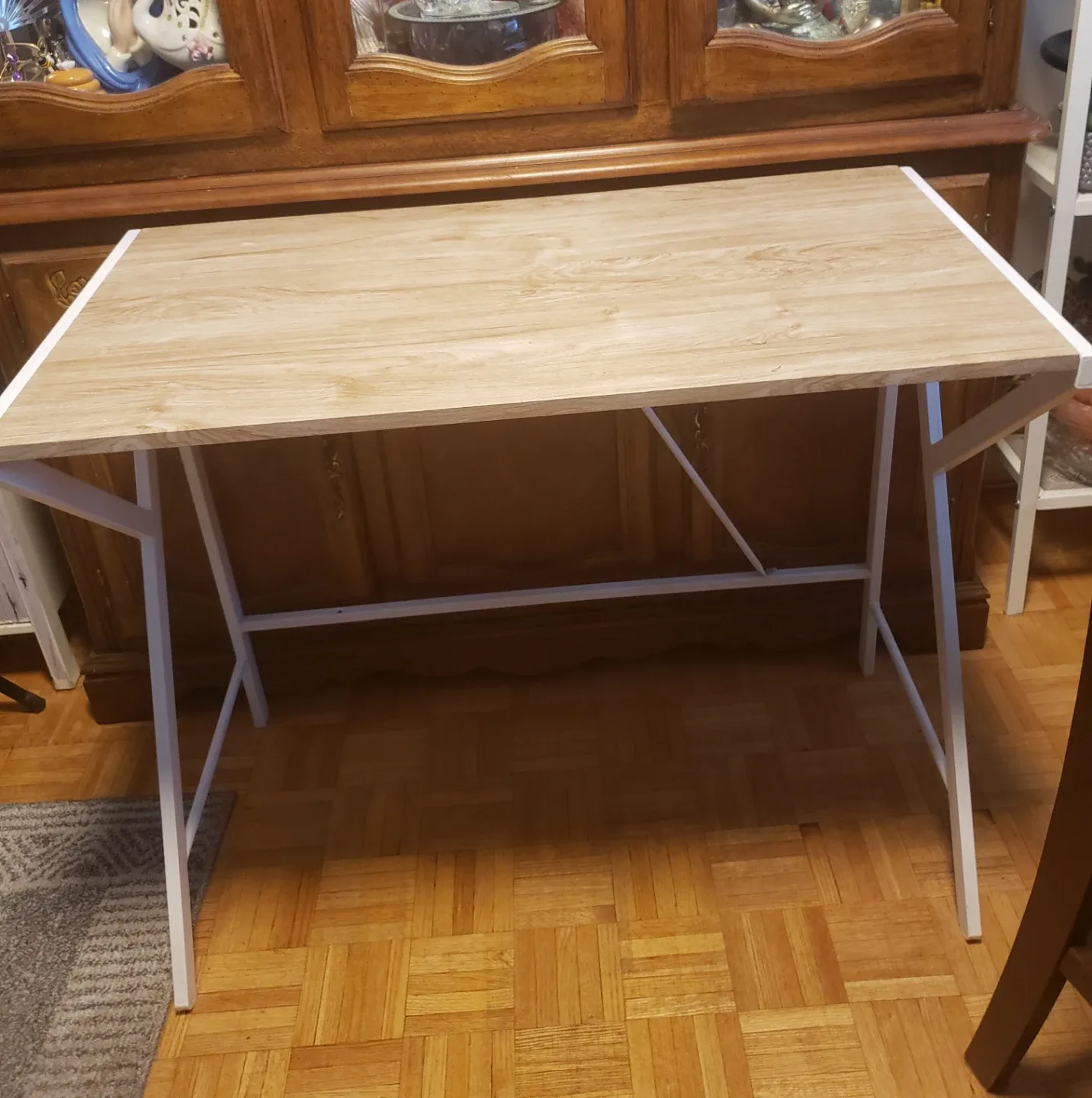 Light Wood & White Desk