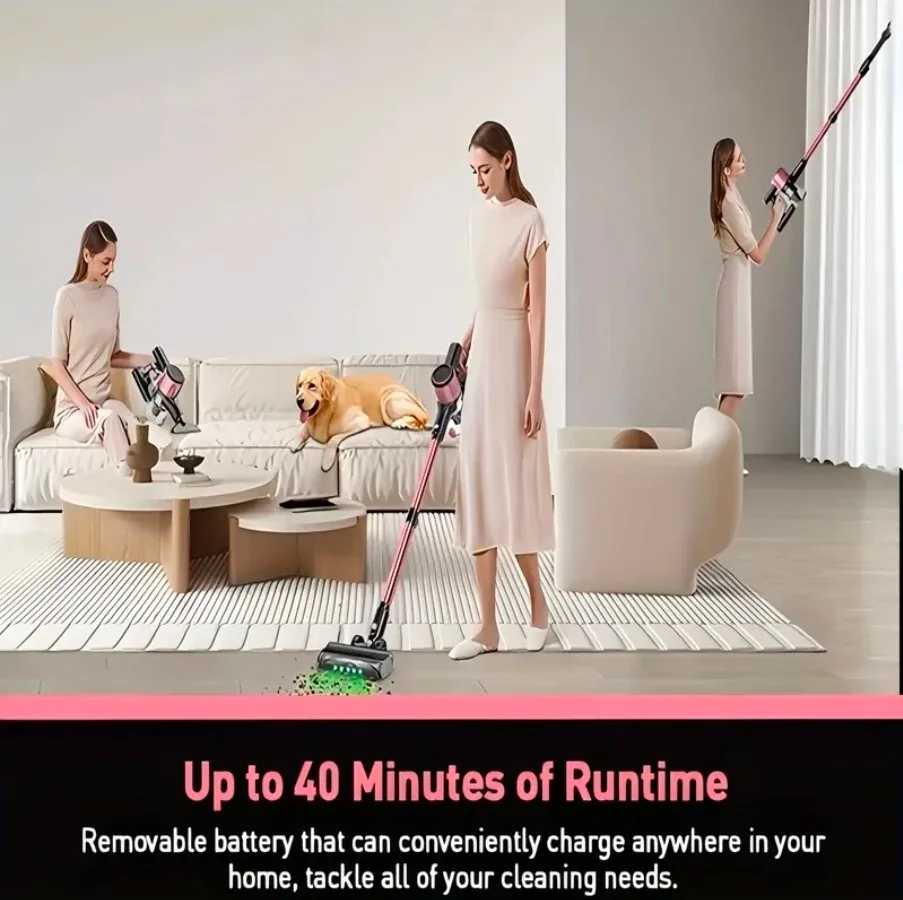 Cordless Stick Vacuum Cleaner - Pink image indicator(4)