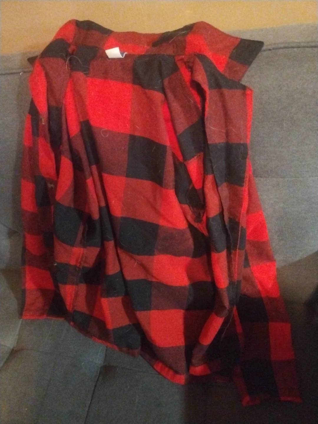 Red and Black Plaid Flannel Shirt thumbnail