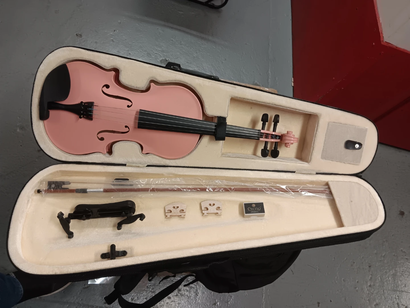 Mendini 4/4 Pink Violin with Case - photo 4