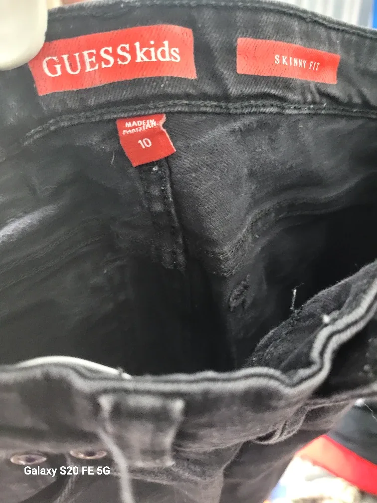 Guess Kids Black Skinny Fit Jeans - Size 10 image indicator(3)