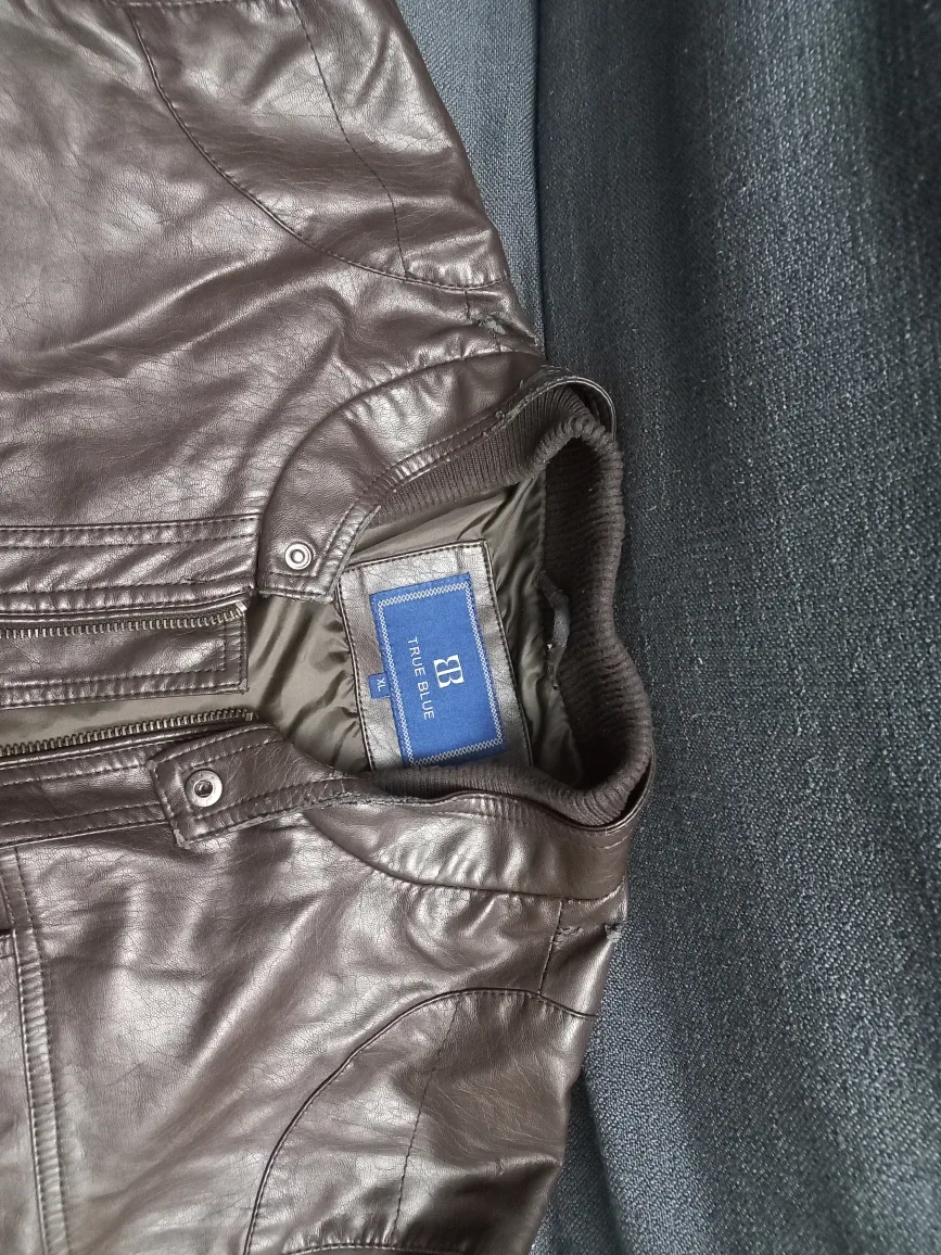 True Blue Brown Leather Jacket - Size XL image indicator(3)
