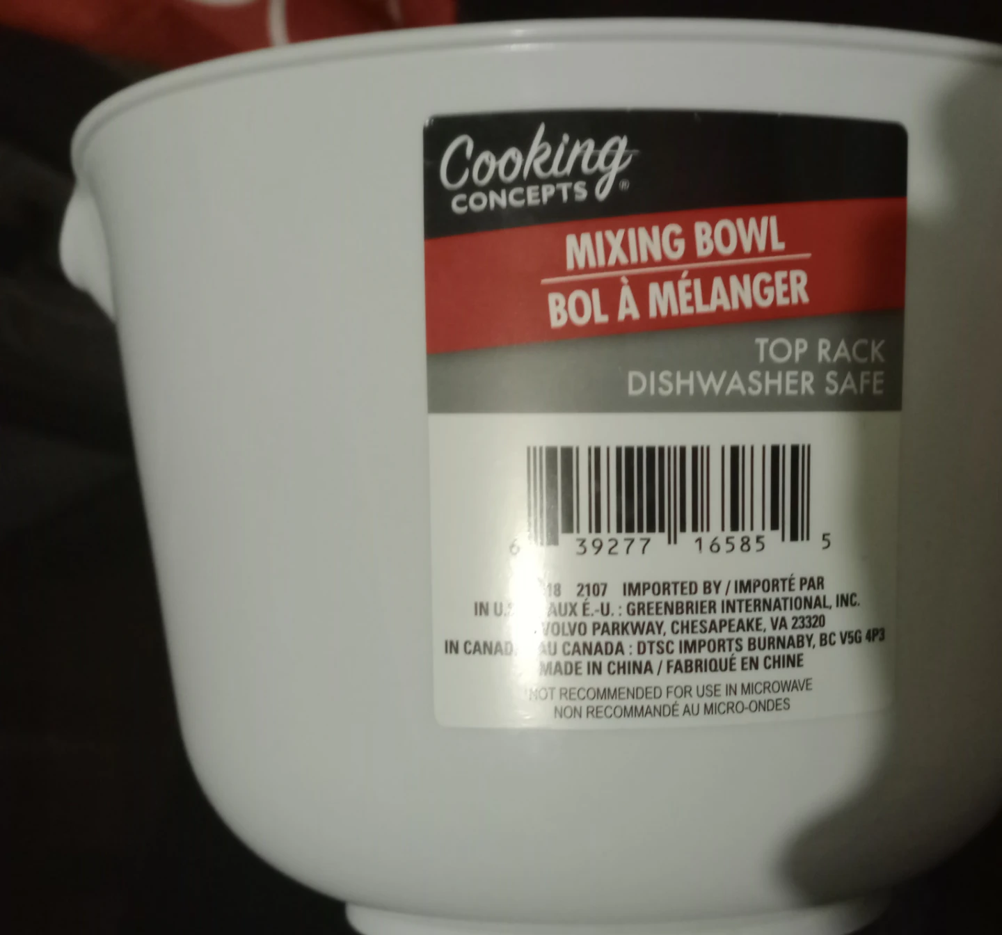 Cooking Concepts Mixing Bowl - Dishwasher Safe 🥕