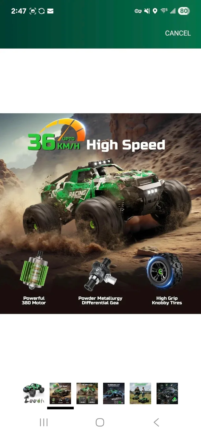 RControl Car RC Cars Truck for Adults Boys Age 8-12 Kids, 36KMH image indicator(2)