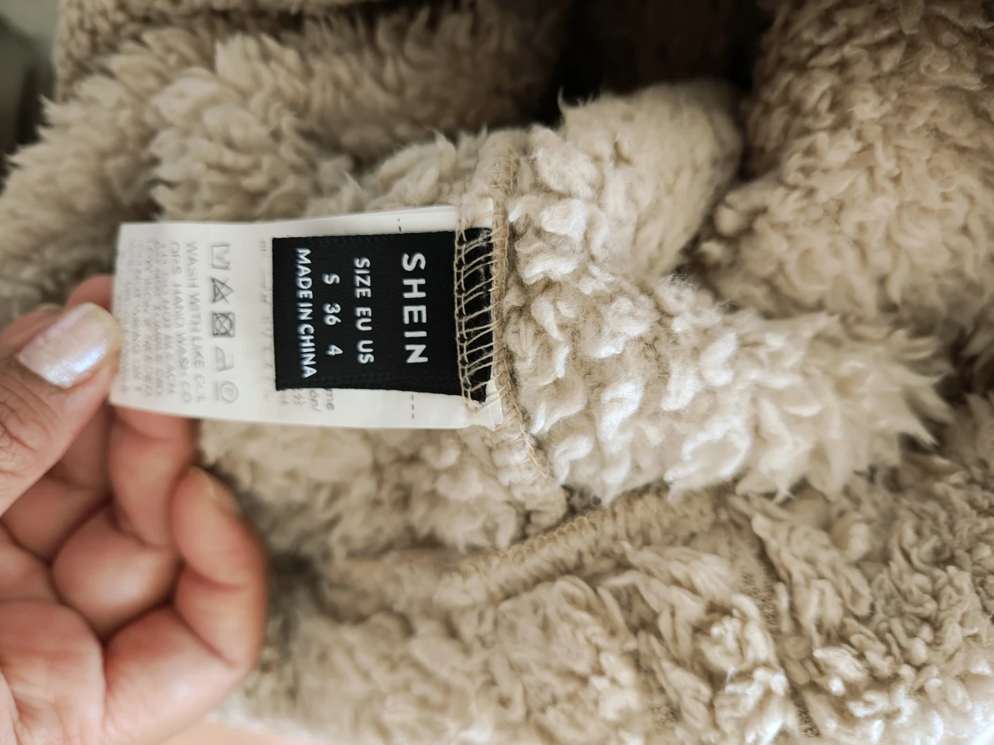 SHEIN Beige Fleece Pullover - Size S - photo 2