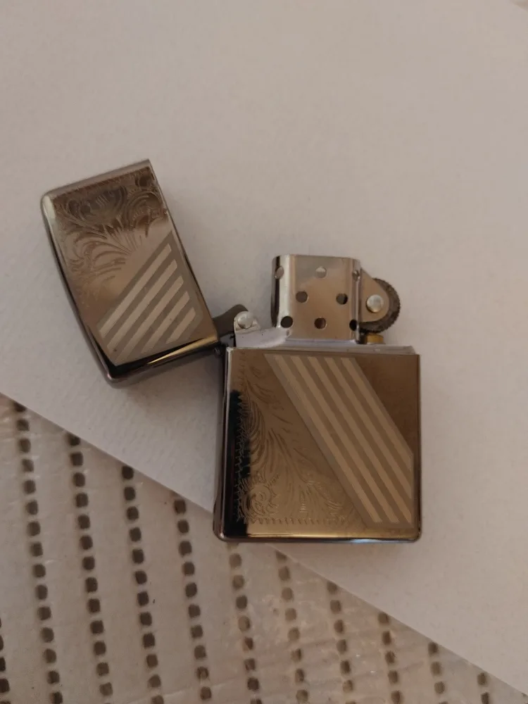 Zippo Lighter with Striped Design