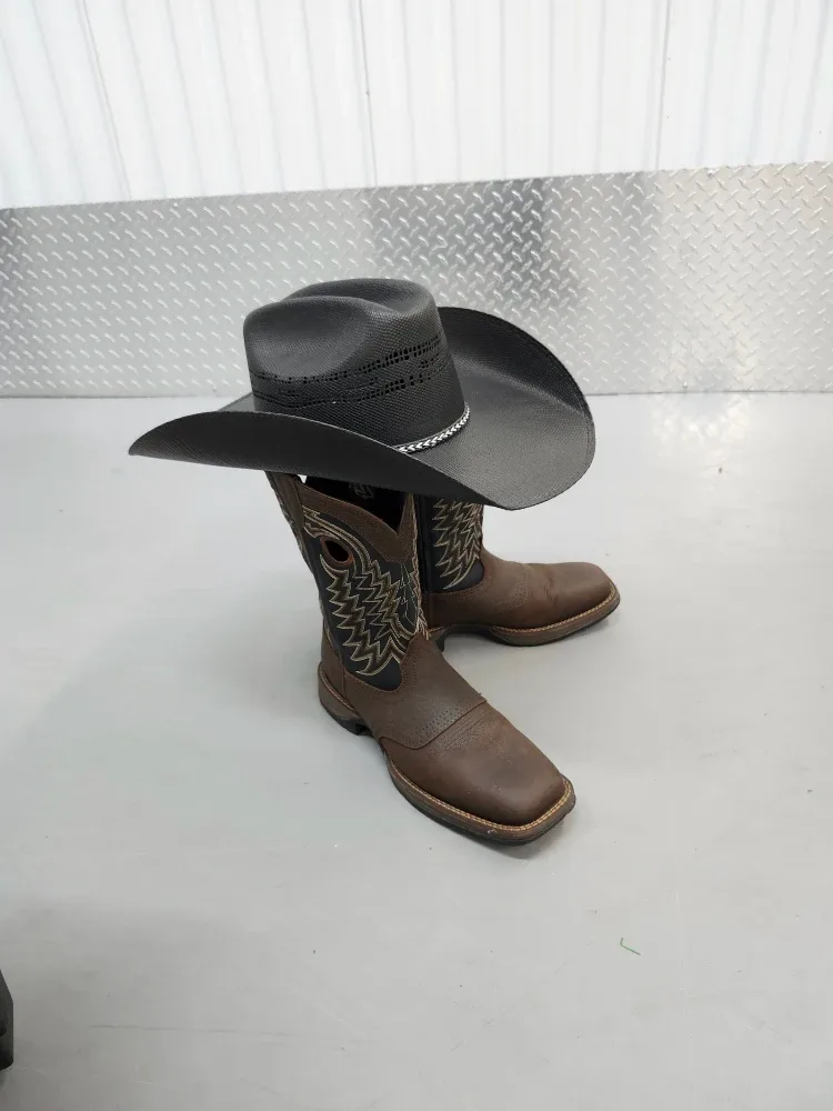 Cowboy Boots and Cowboy Hat used once