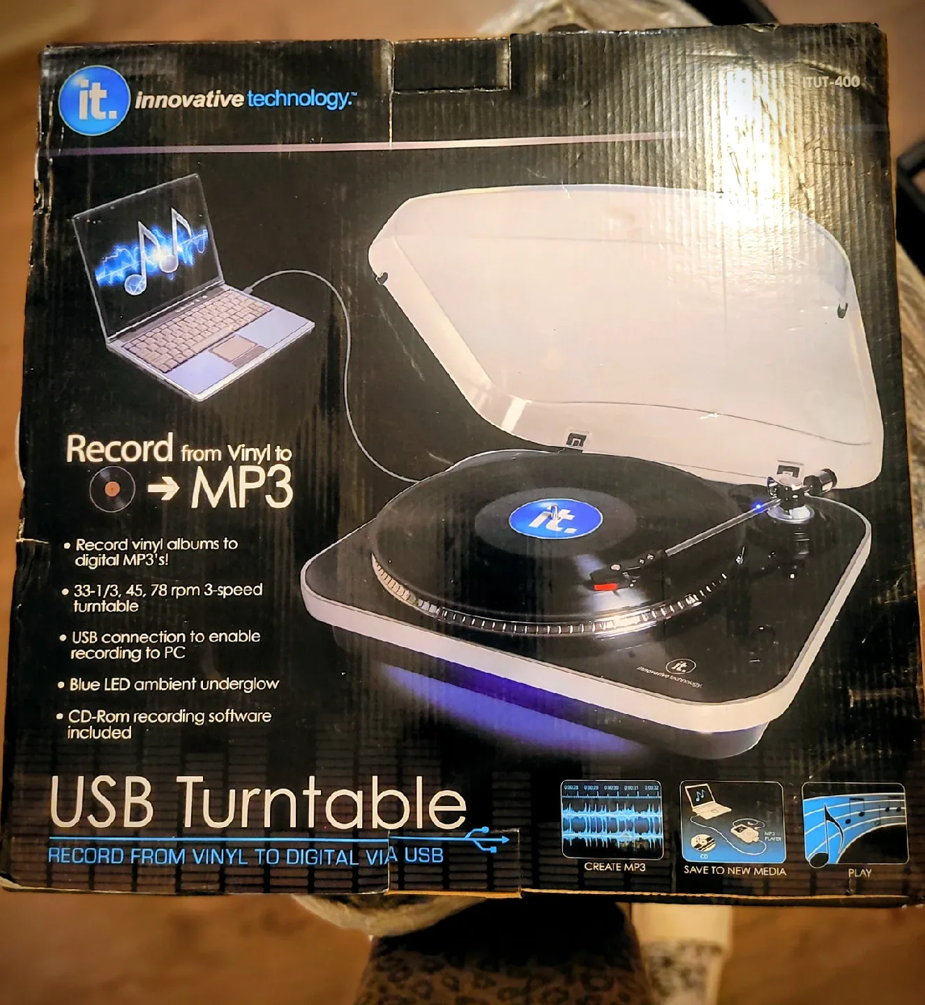 New! USB Turntable, record vinyl to MP3 image indicator(3)