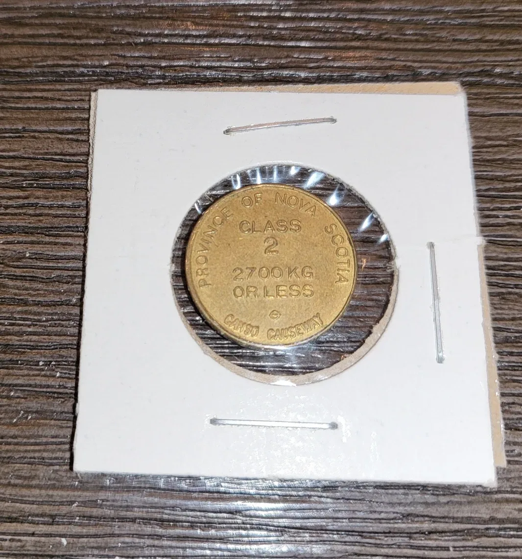 Vintage Nova Scotia Causeway Toll Token image indicator(2)