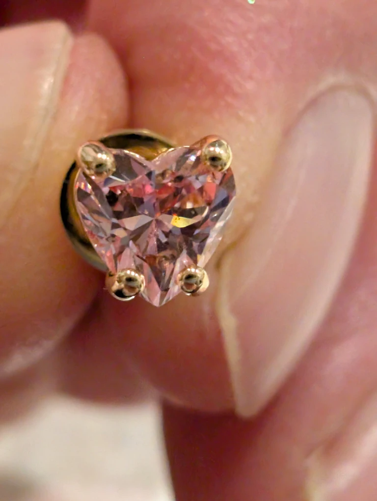 Swarovski Pink Heart  Earrings Chroma Collection - photo 4