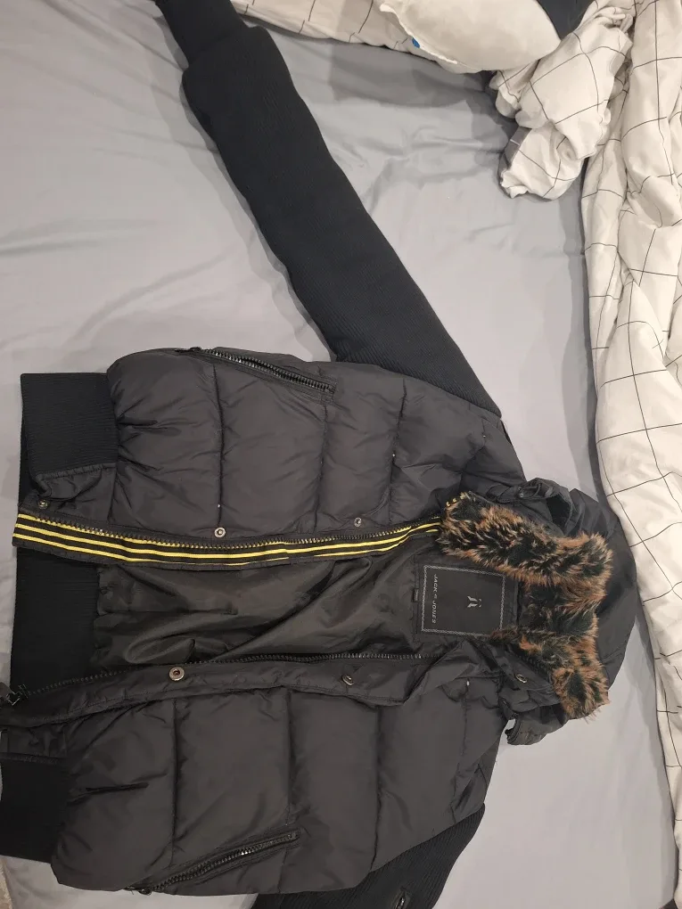 Jack & Jones Black Puffer Jacket