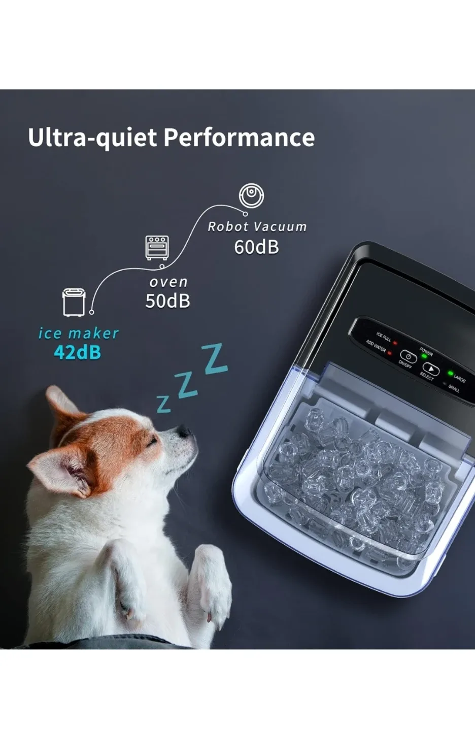 New ecozy Portable Ice Maker Countertop, 9 Cubes Ready in 6 mn image indicator(5)