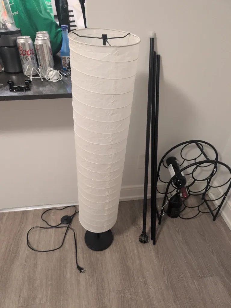 Ikea lamp and curtain rod