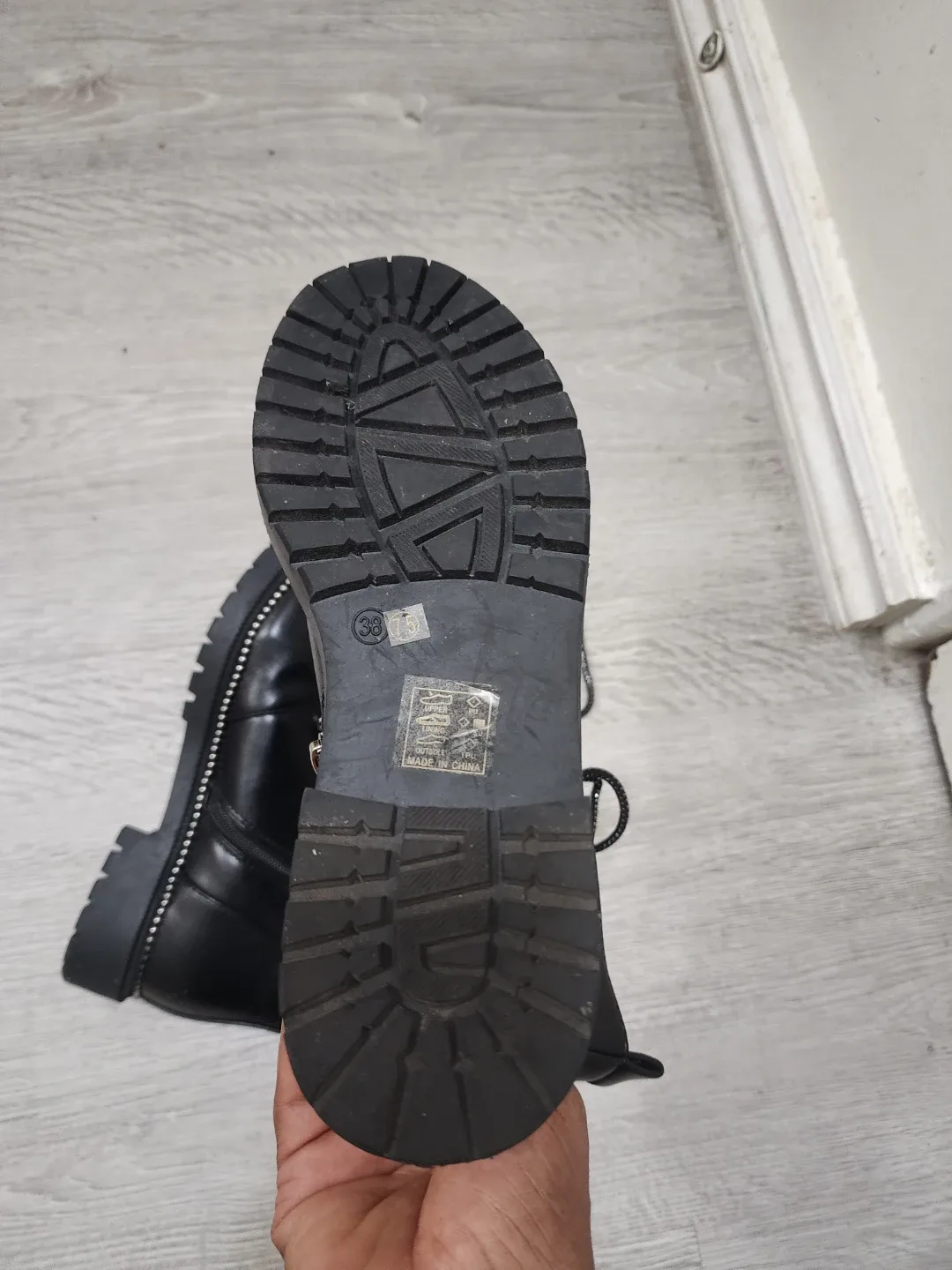 Black Lace-Up Ankle Boots - Size 38 image indicator(5)