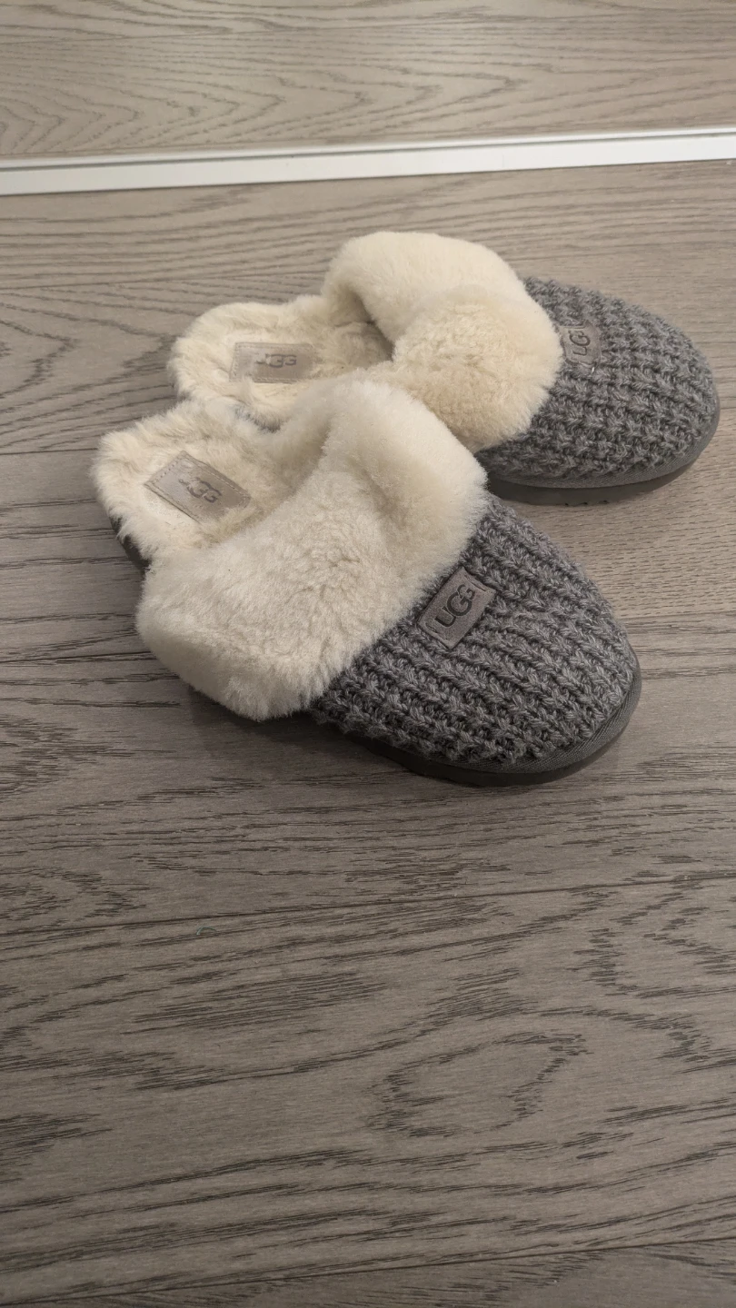 UGG Grey Knit Slippers