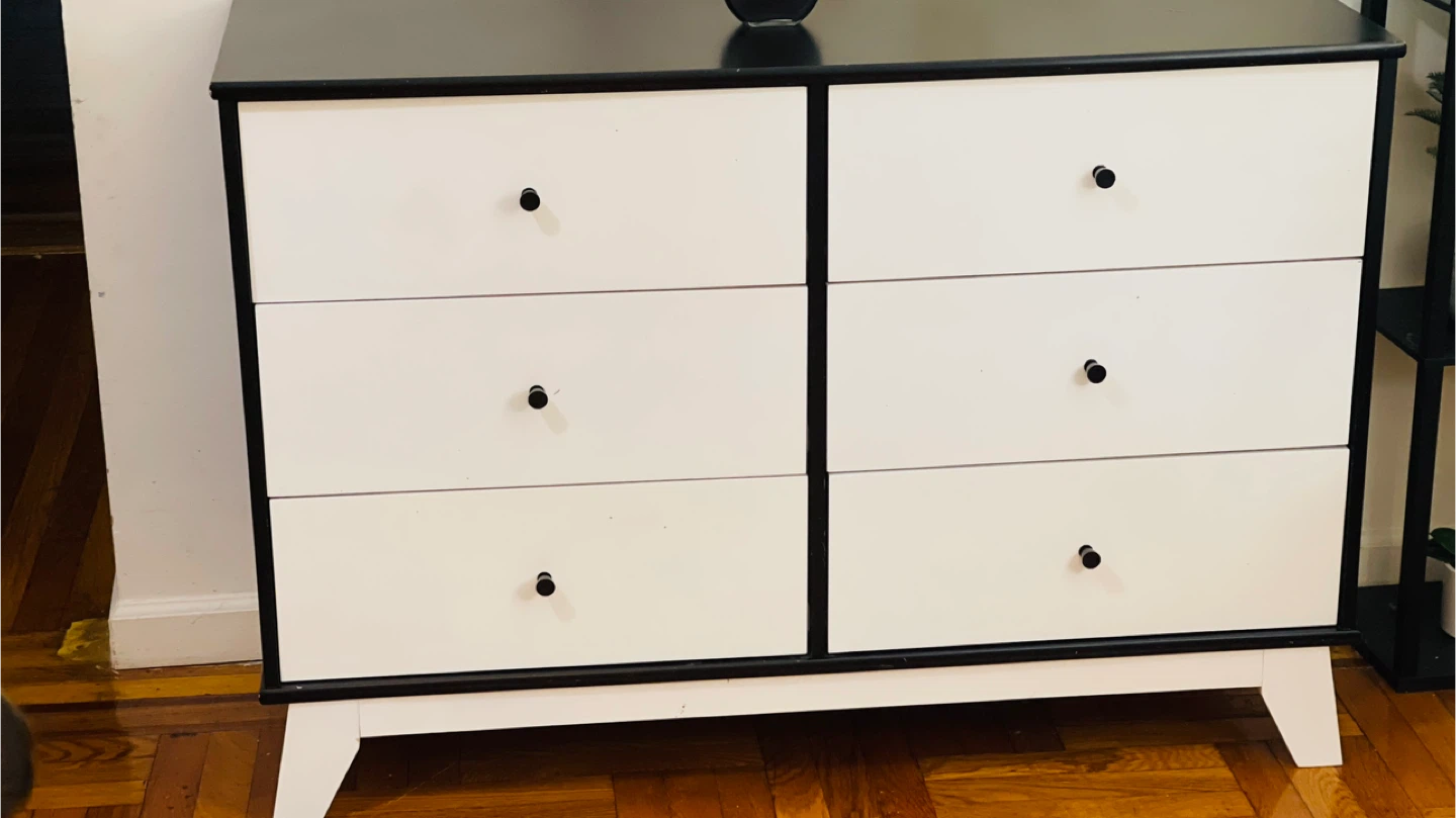 Black & White 6-Drawer Dresser (Moving Out) - photo 3