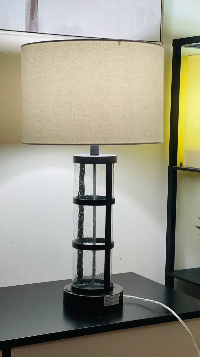 Brokk 25" Glass & Metal Table Lamp (Moving Out)