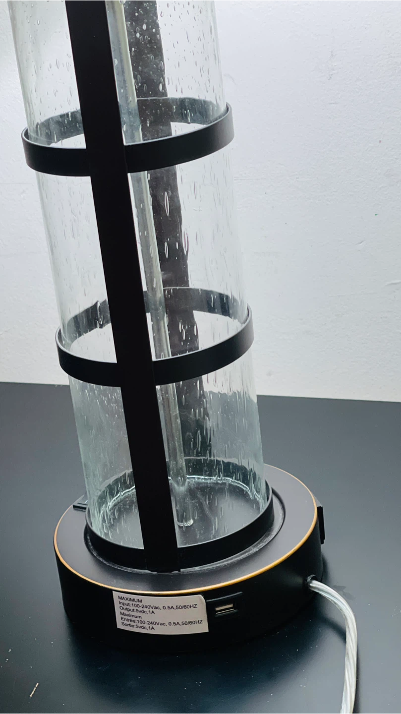 Brokk 25" Glass & Metal Table Lamp (Moving Out) - photo 3