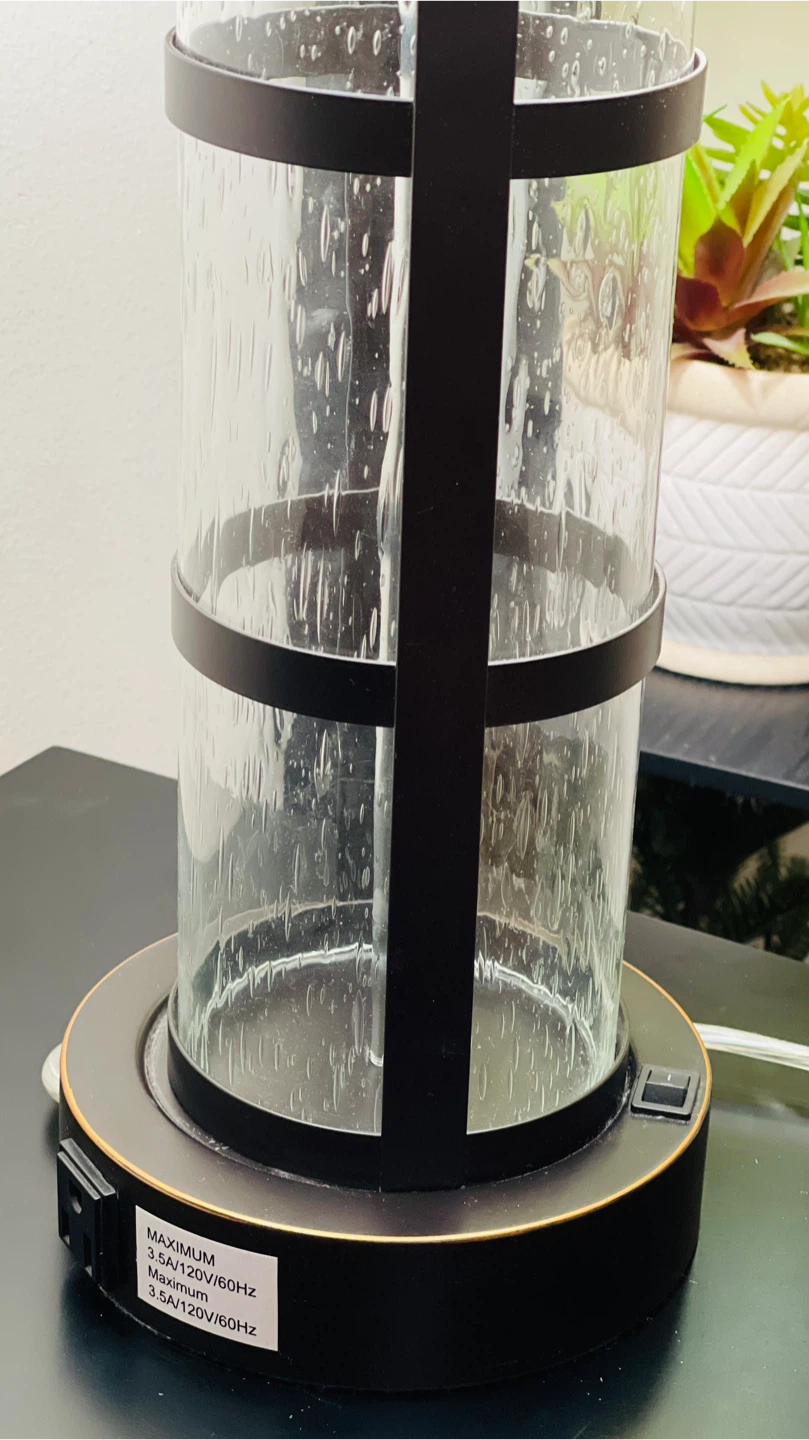 Brokk 25" Glass & Metal Table Lamp (Moving Out) - photo 5