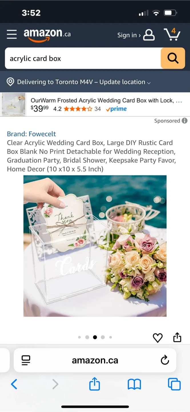 For Rent! Acrylic Wedding Card Box (see description) image indicator(6)