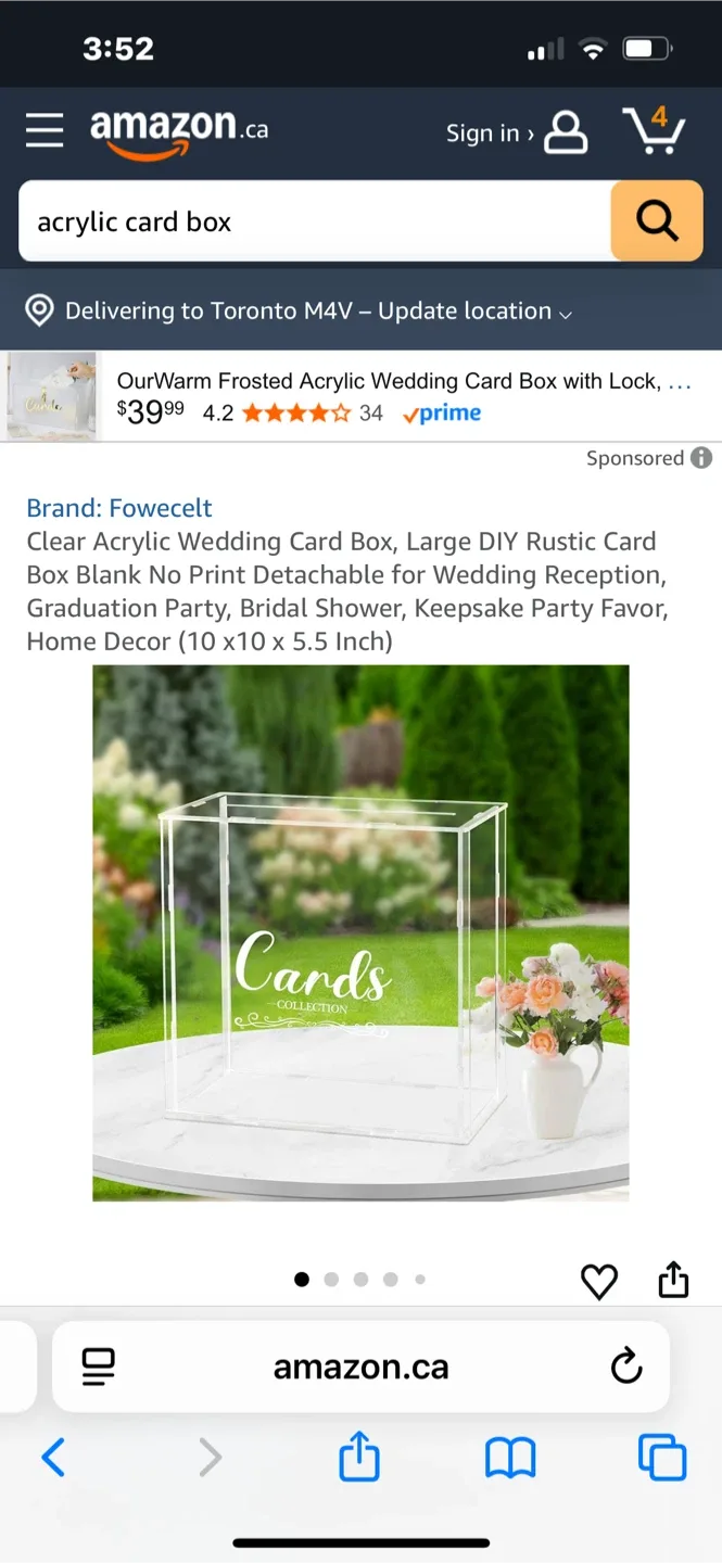 For Rent! Acrylic Wedding Card Box (see description) image indicator(4)