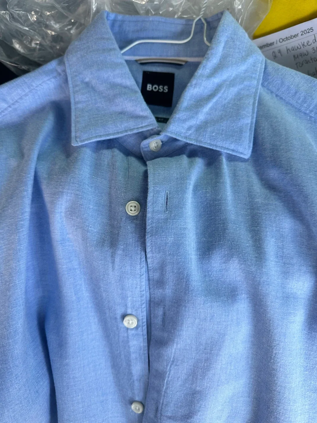 BOSS Light Blue Button-Up Shirt image indicator(2)