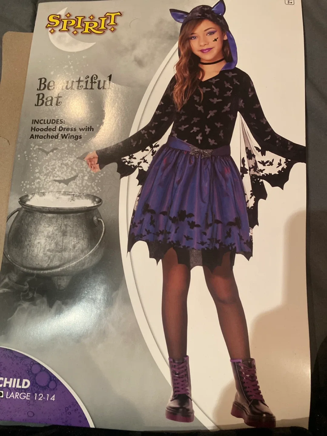 Spirit Halloween Beautiful Bat Costume - Child Large image indicator(3)