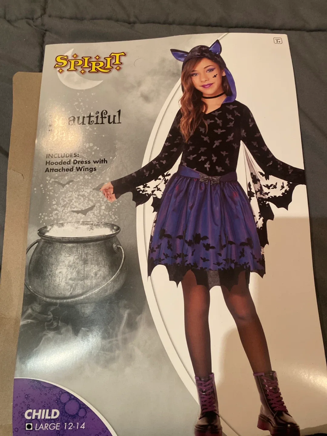 Spirit Halloween Beautiful Bat Costume - Child Large image indicator(4)