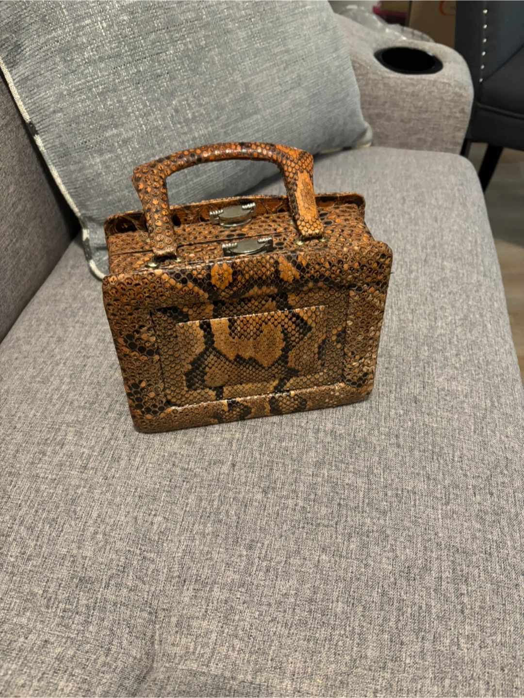 Vintage Snake Skin Handbag
