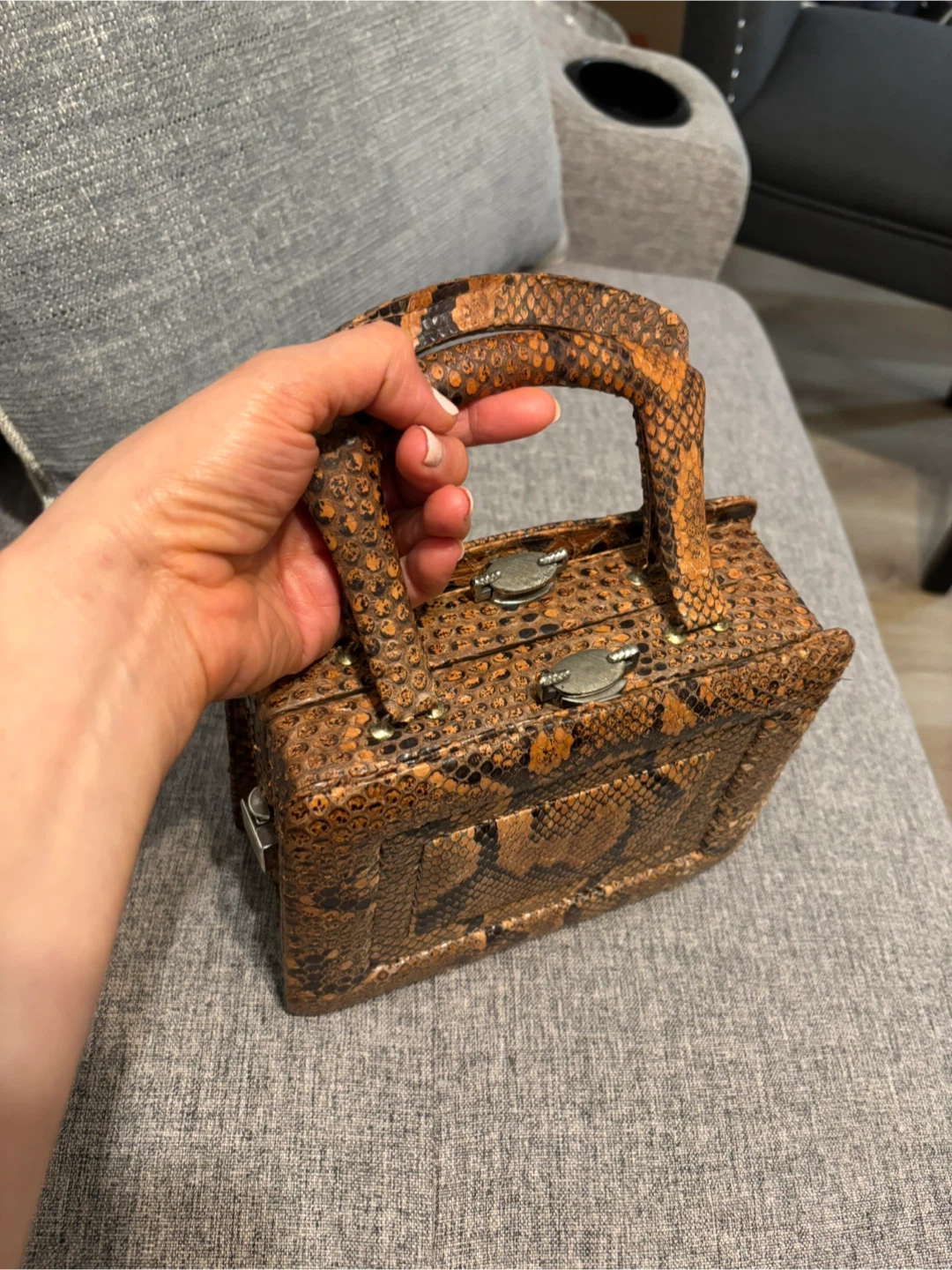 Vintage Snake Skin Handbag - photo 2