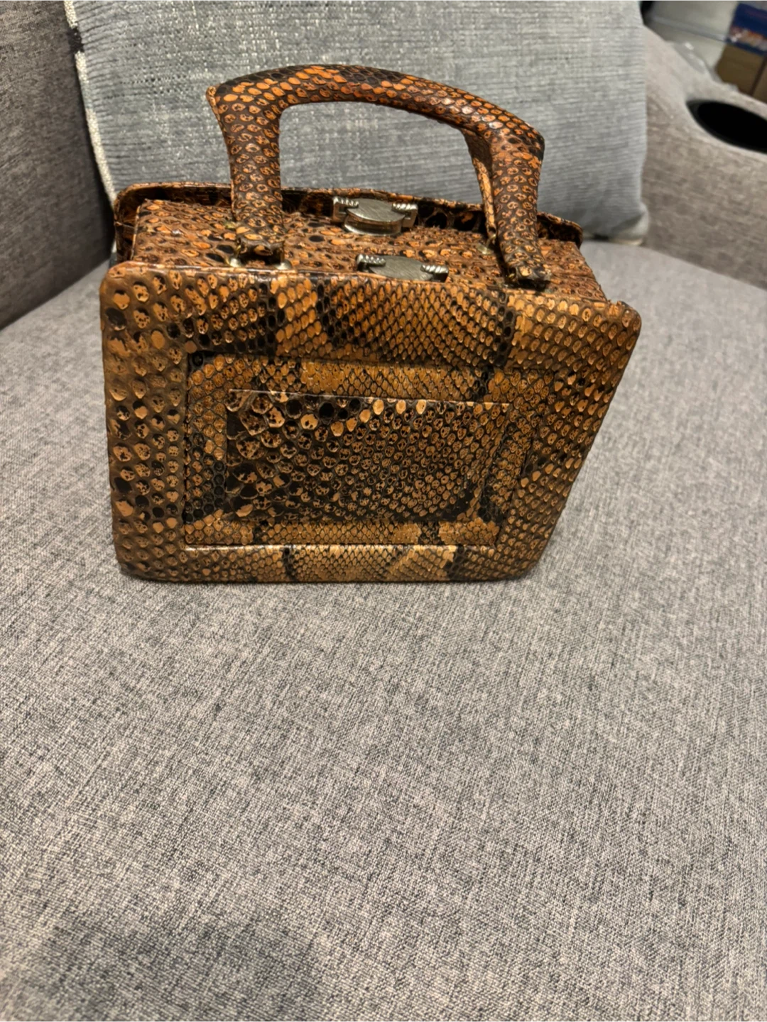 Vintage Snake Skin Handbag - photo 3
