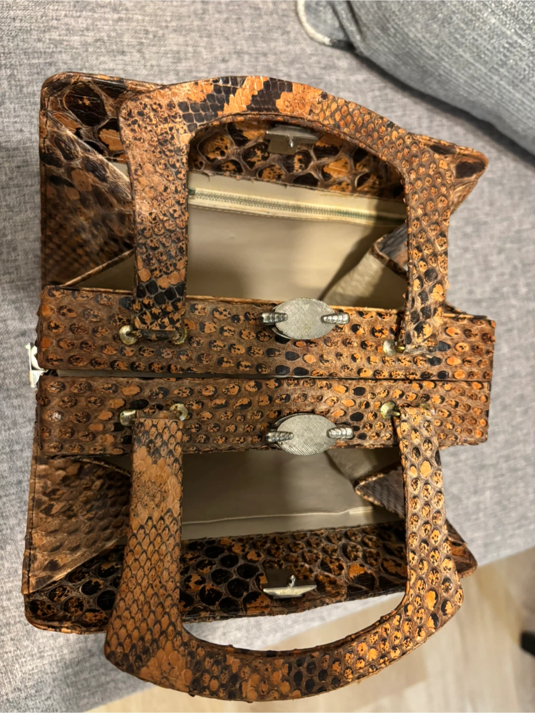 Vintage Snake Skin Handbag - photo 5