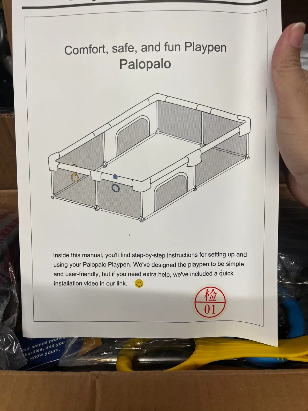 Baby Playpen, 71"x59" for Babies and Toddlers, Without Mat image indicator(10)