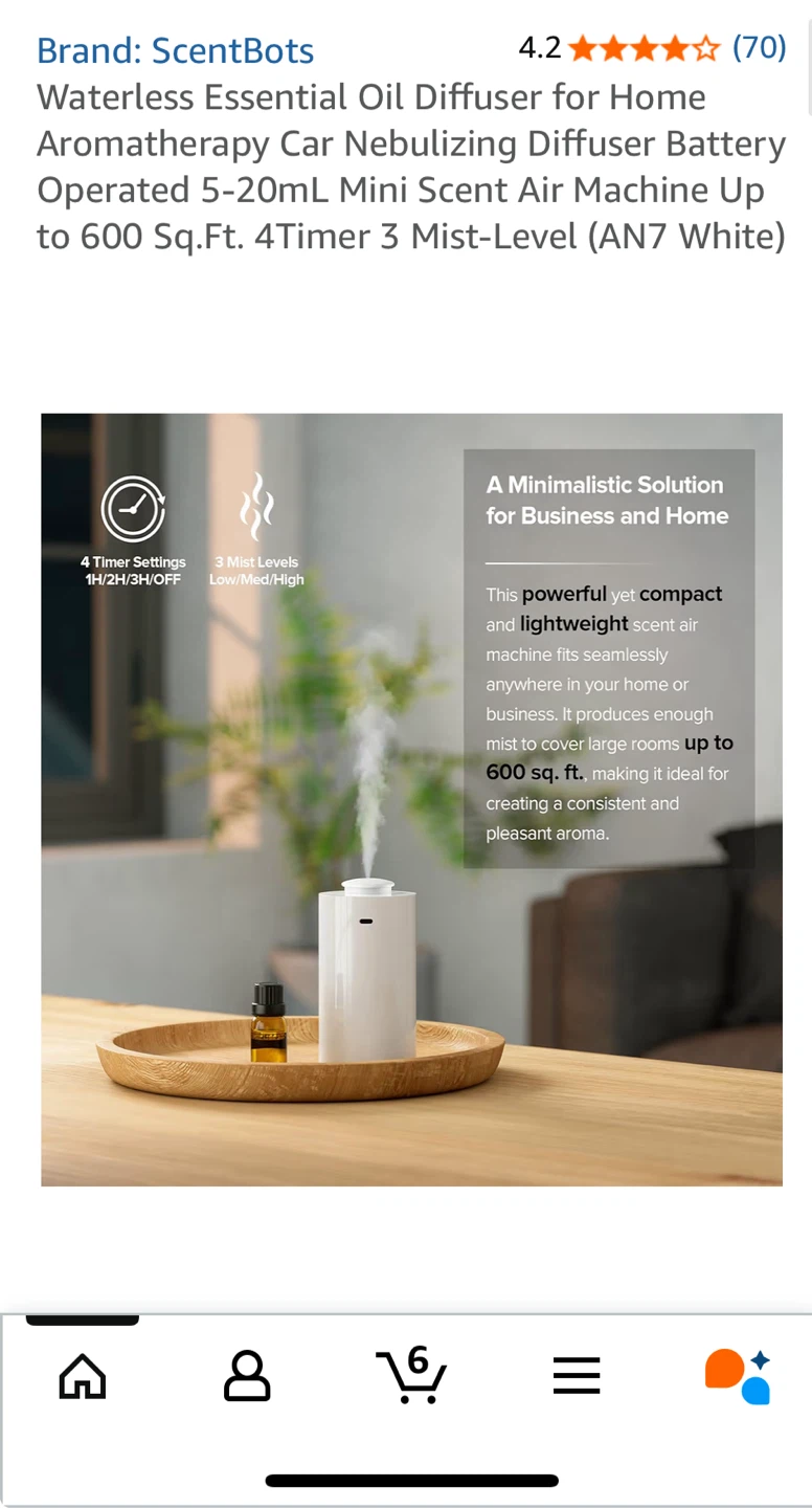 ScentBots Waterless Essential Oil Diffuser - photo 3