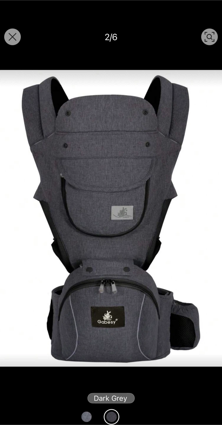 Gabesy Multifunctional 3-in-1 Baby Carrier - Dark Grey
