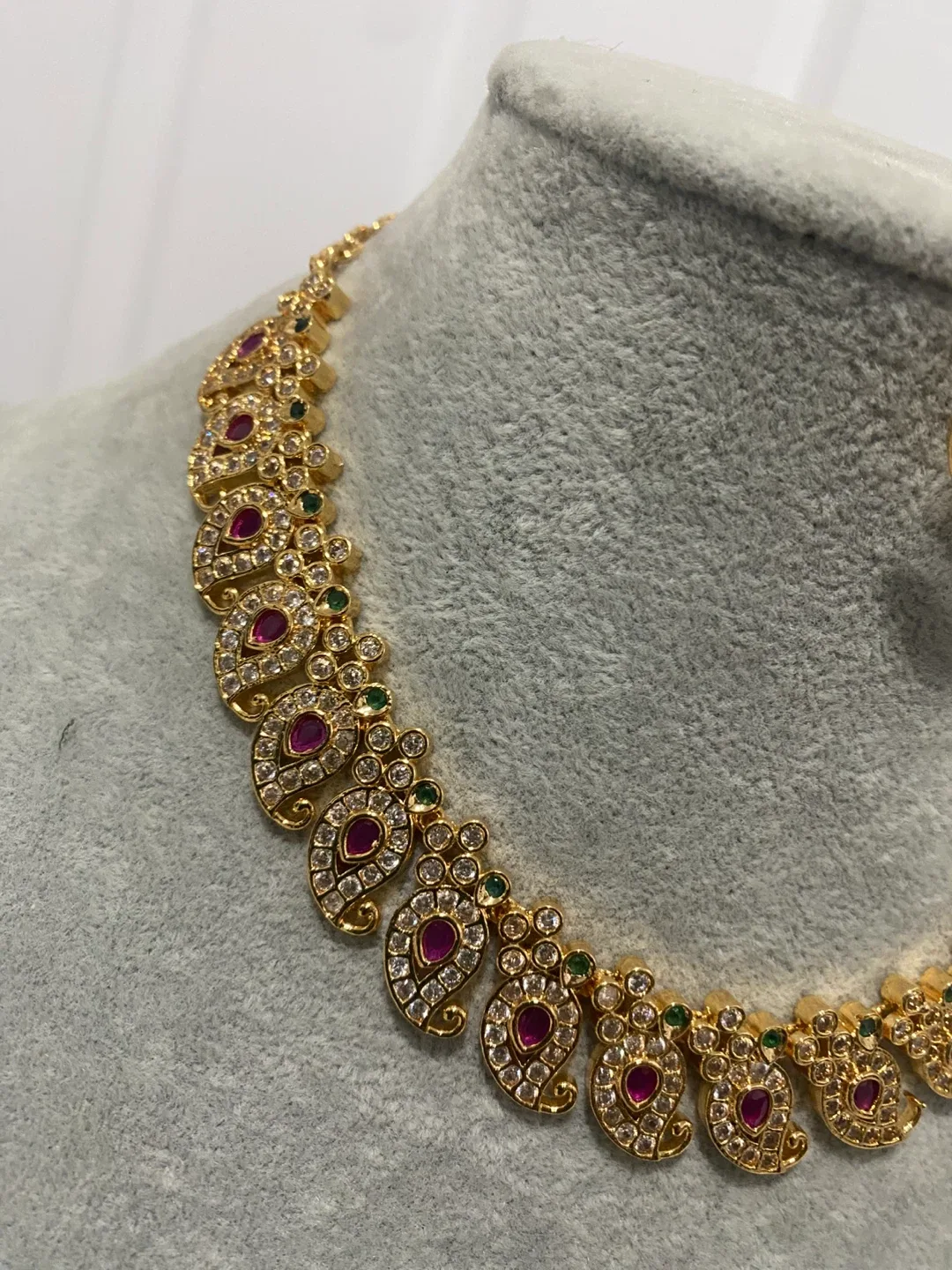 Gold Plated Necklace and Earring Set thumbnail