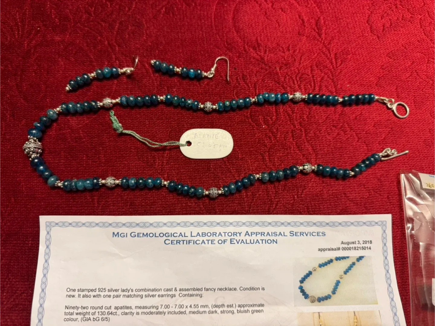 Silver Lady's Necklace & Earrings Set image indicator(2)