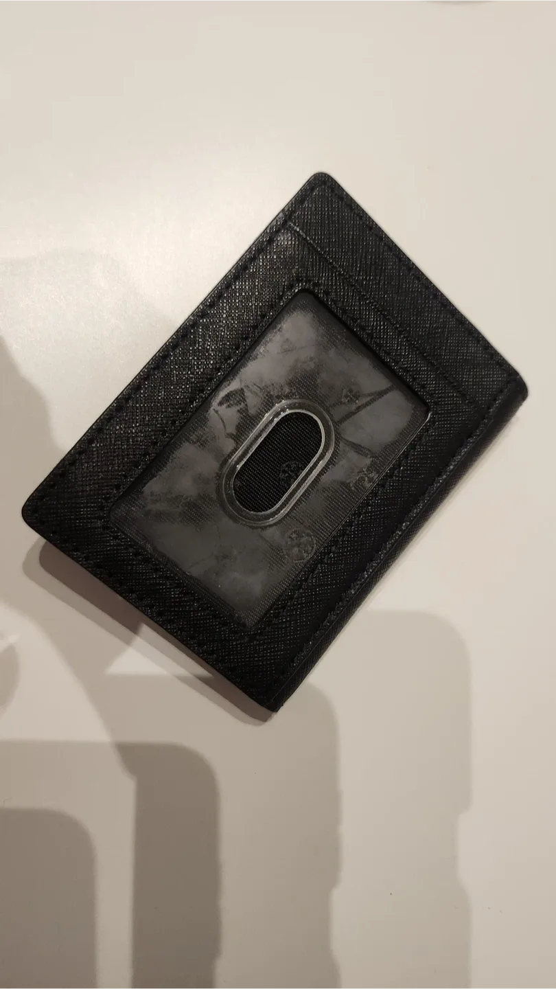 Tory Burch Black Leather Card Holder image indicator(2)