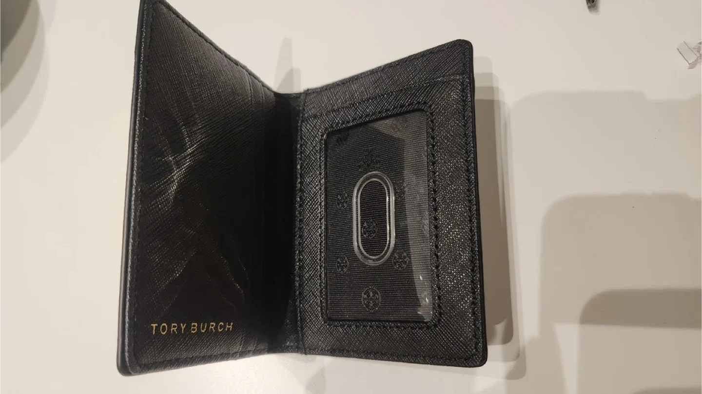 Tory Burch Black Leather Card Holder image indicator(3)