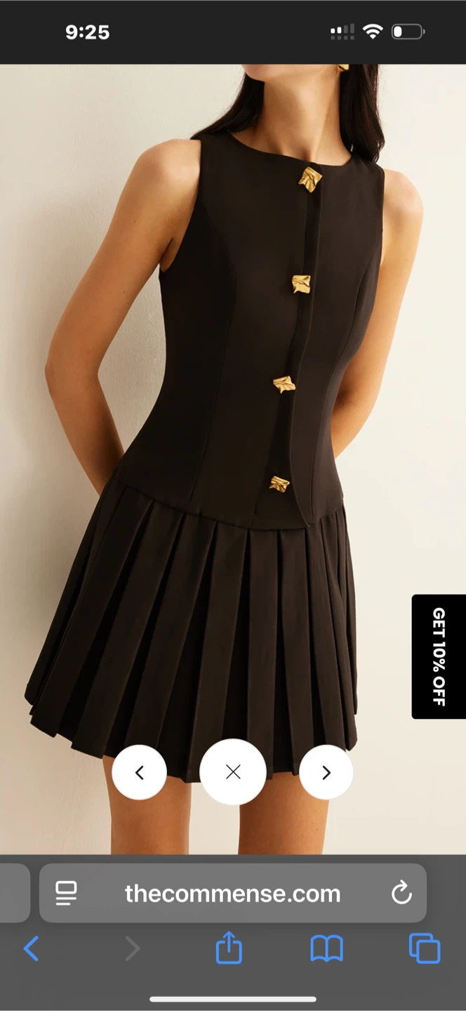 The Commense Black Mini Dress
