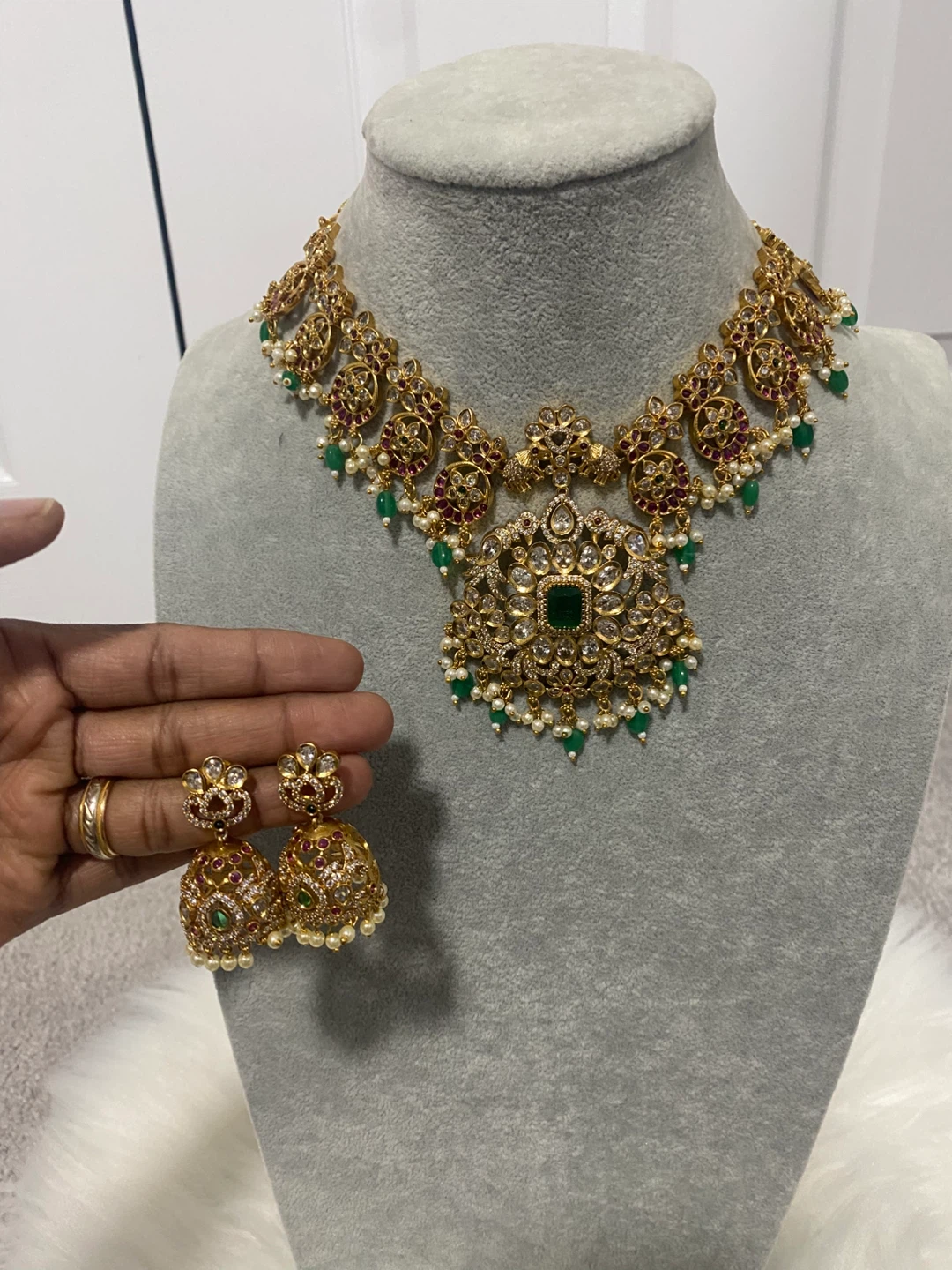Gold Plated Necklace & Earring Set - photo 5