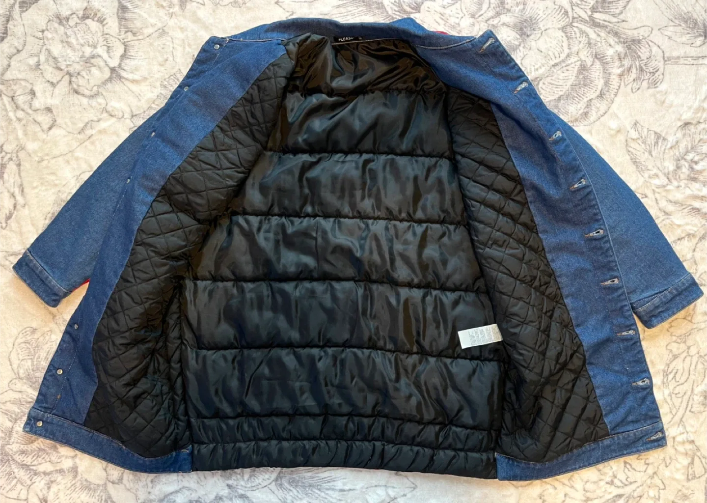 New Long Denim Puffer Jacket – Size S image indicator(4)