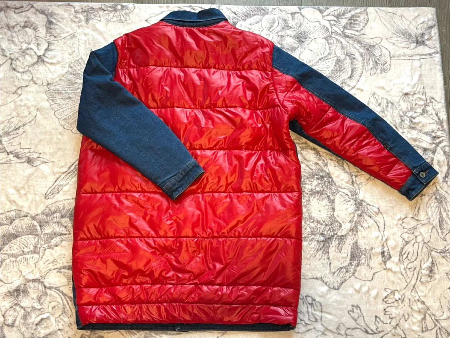 New Long Denim Puffer Jacket – Size S image indicator(3)