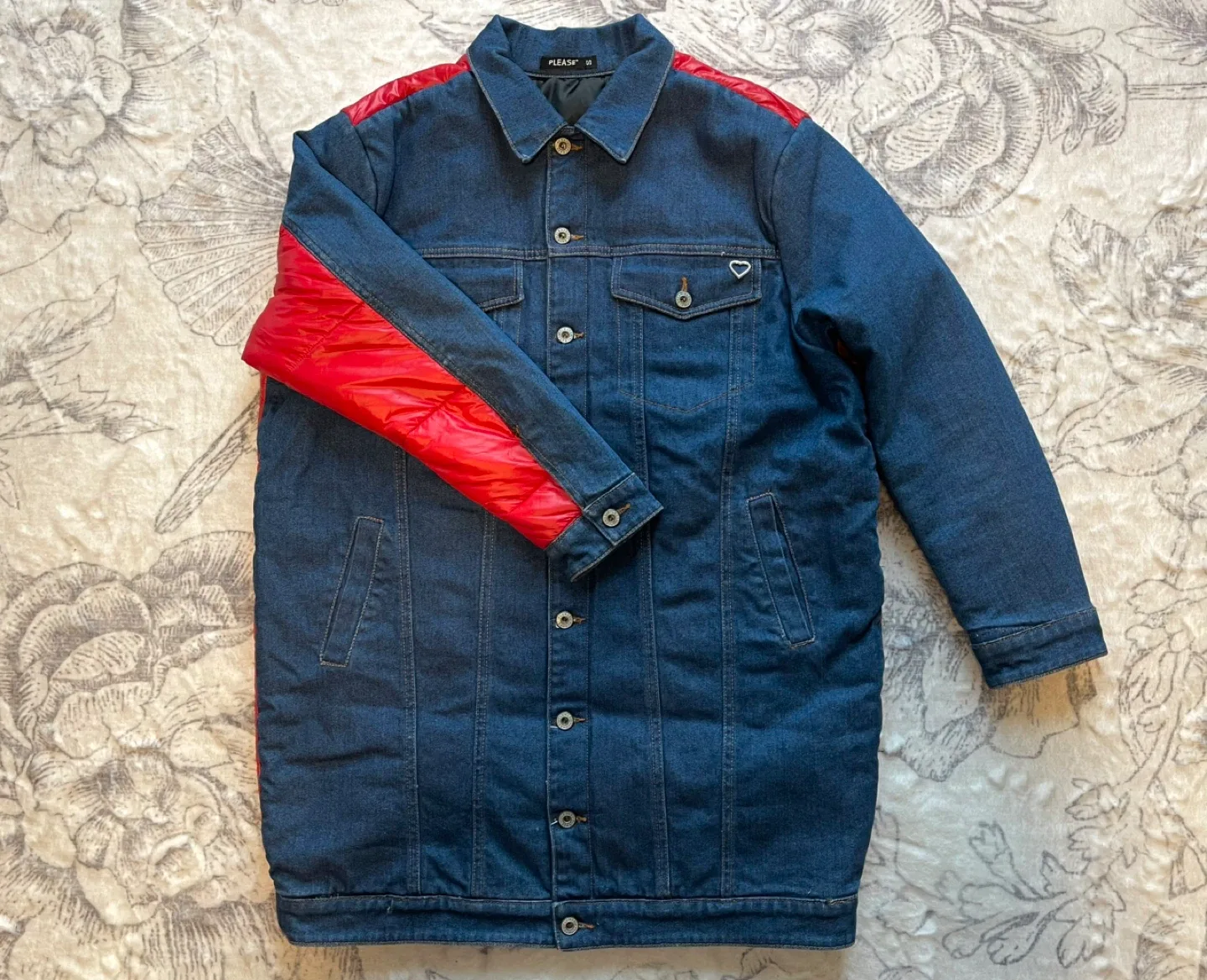 New Long Denim Puffer Jacket – Size S image indicator(2)