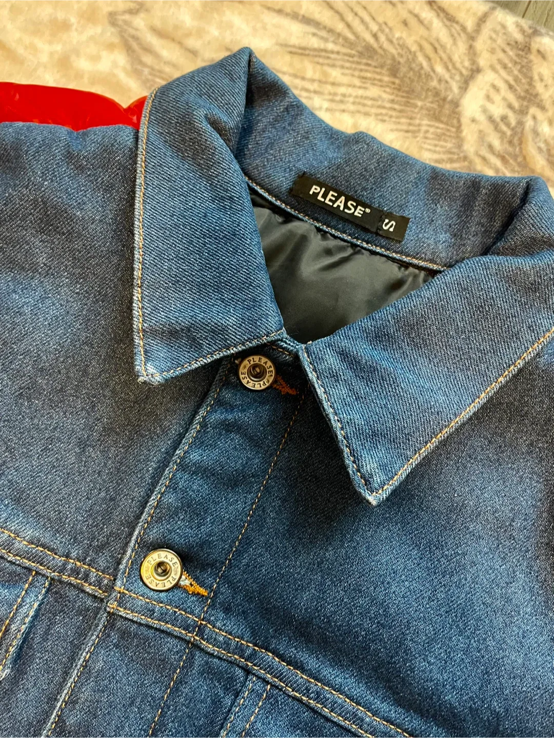 New Long Denim Puffer Jacket – Size S image indicator(5)