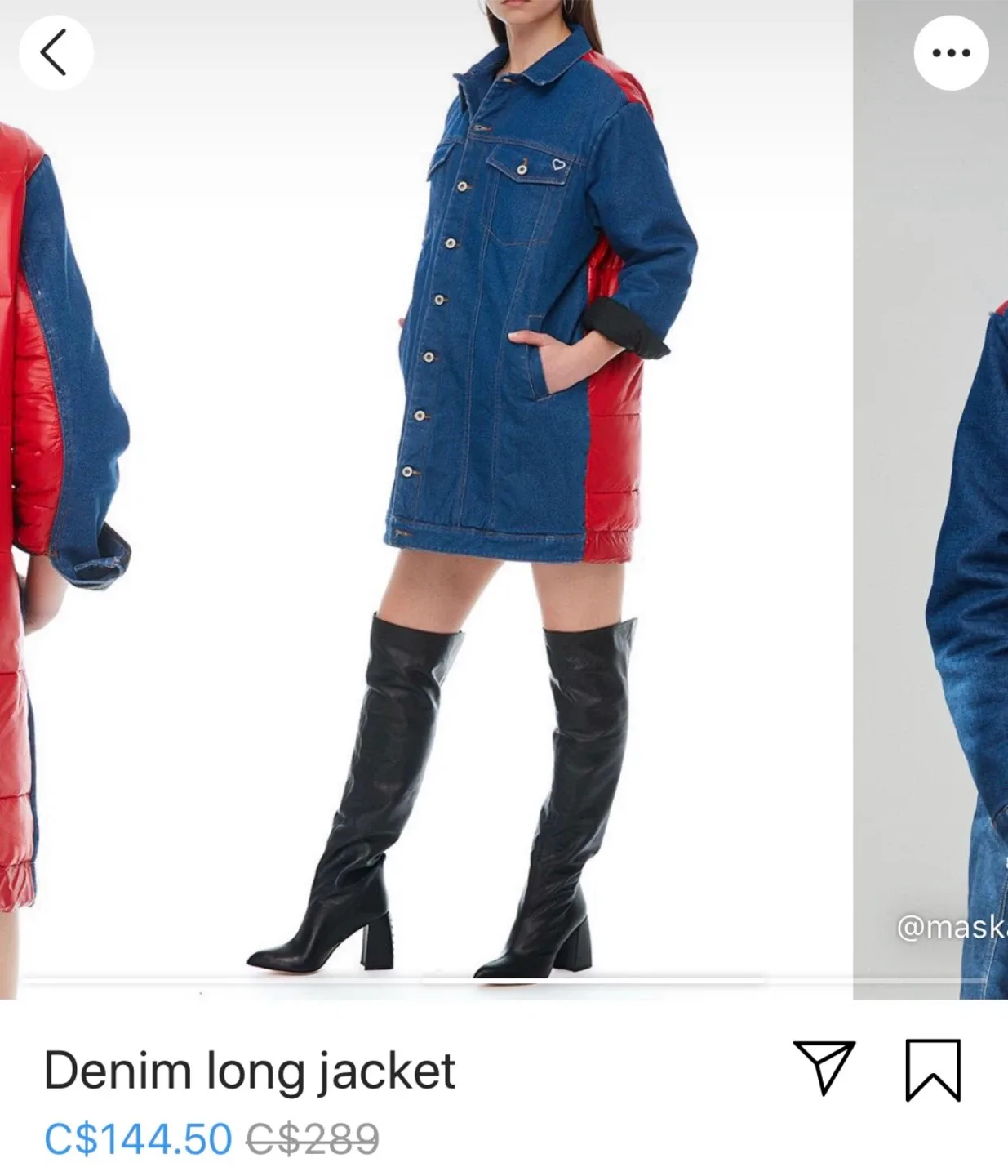 New Long Denim Puffer Jacket – Size S image indicator(7)