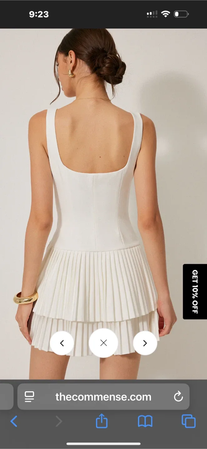 The Commense White Mini Dress image indicator(4)