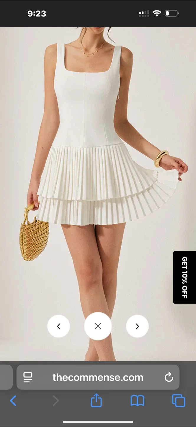 The Commense White Mini Dress image indicator(3)